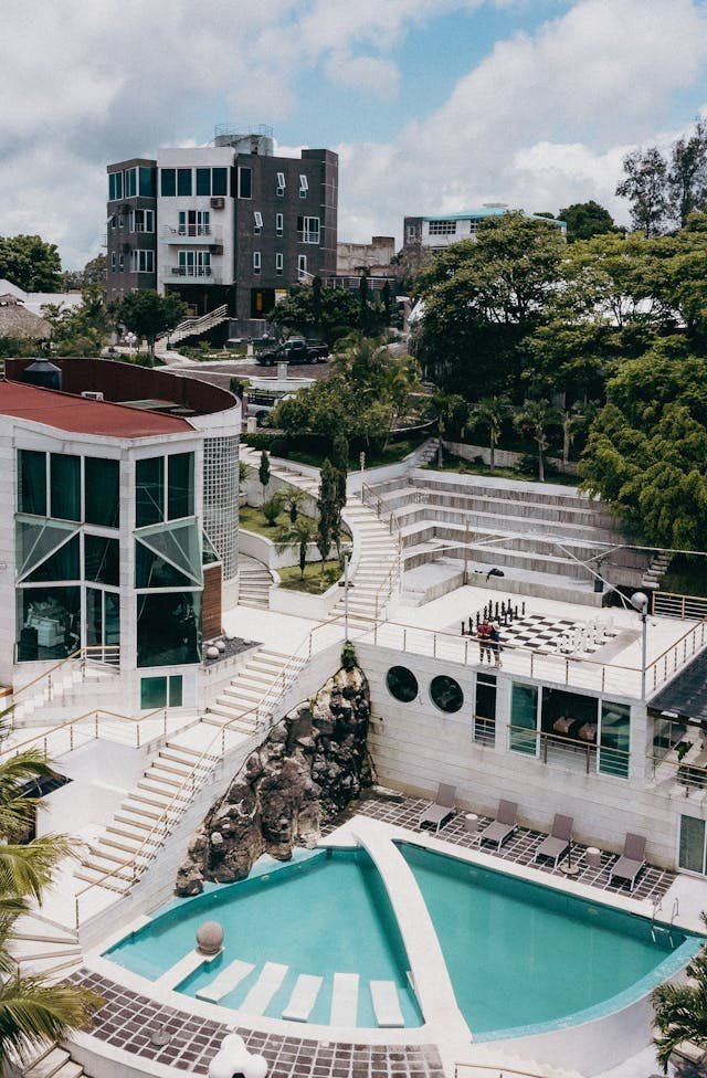 Luxury apartments with swimming pool