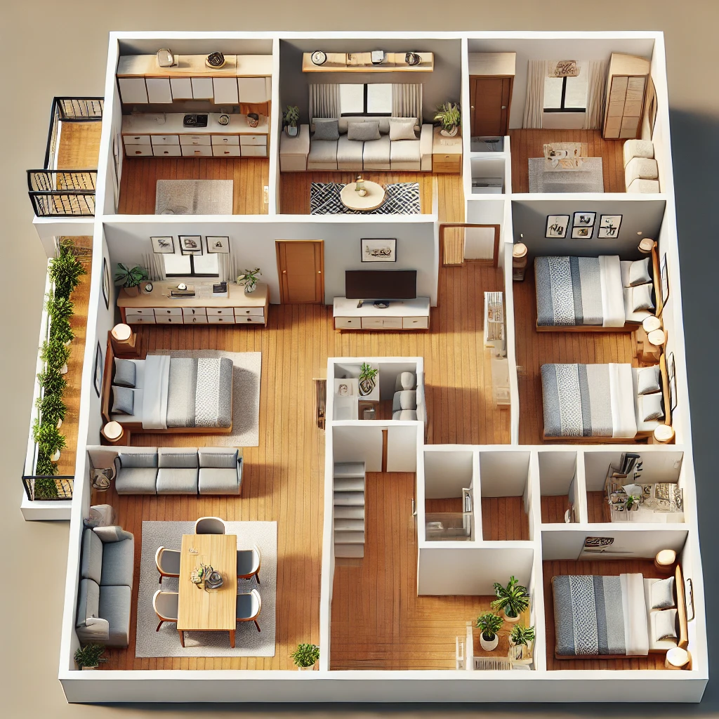 one good earth 3bhk floor plan